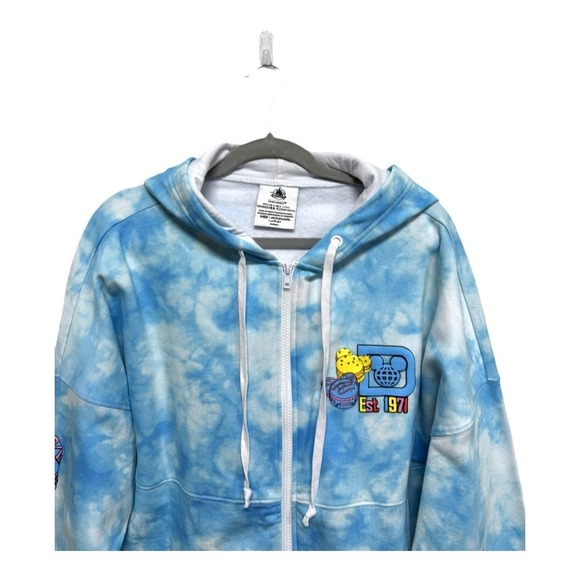 Disneyworld Spirit Jersey Disney Eats Macaron Cookie Hoodie Jacket Blue L NWT - Picture 2 of 8